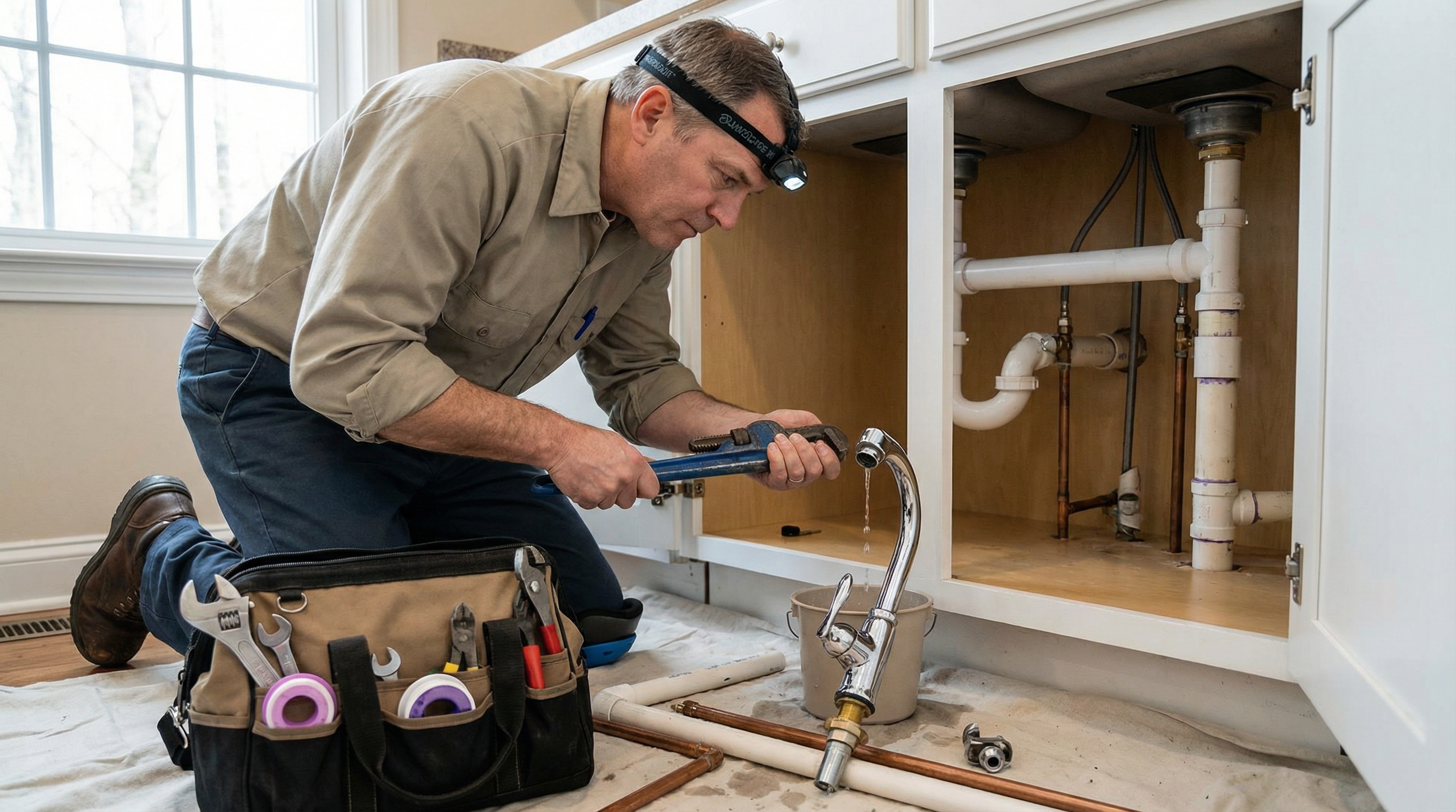 Plumbing repair work